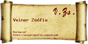 Veiner Zsófia névjegykártya